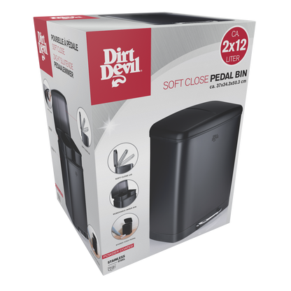 Pedal Bin 2X12L Soft Close