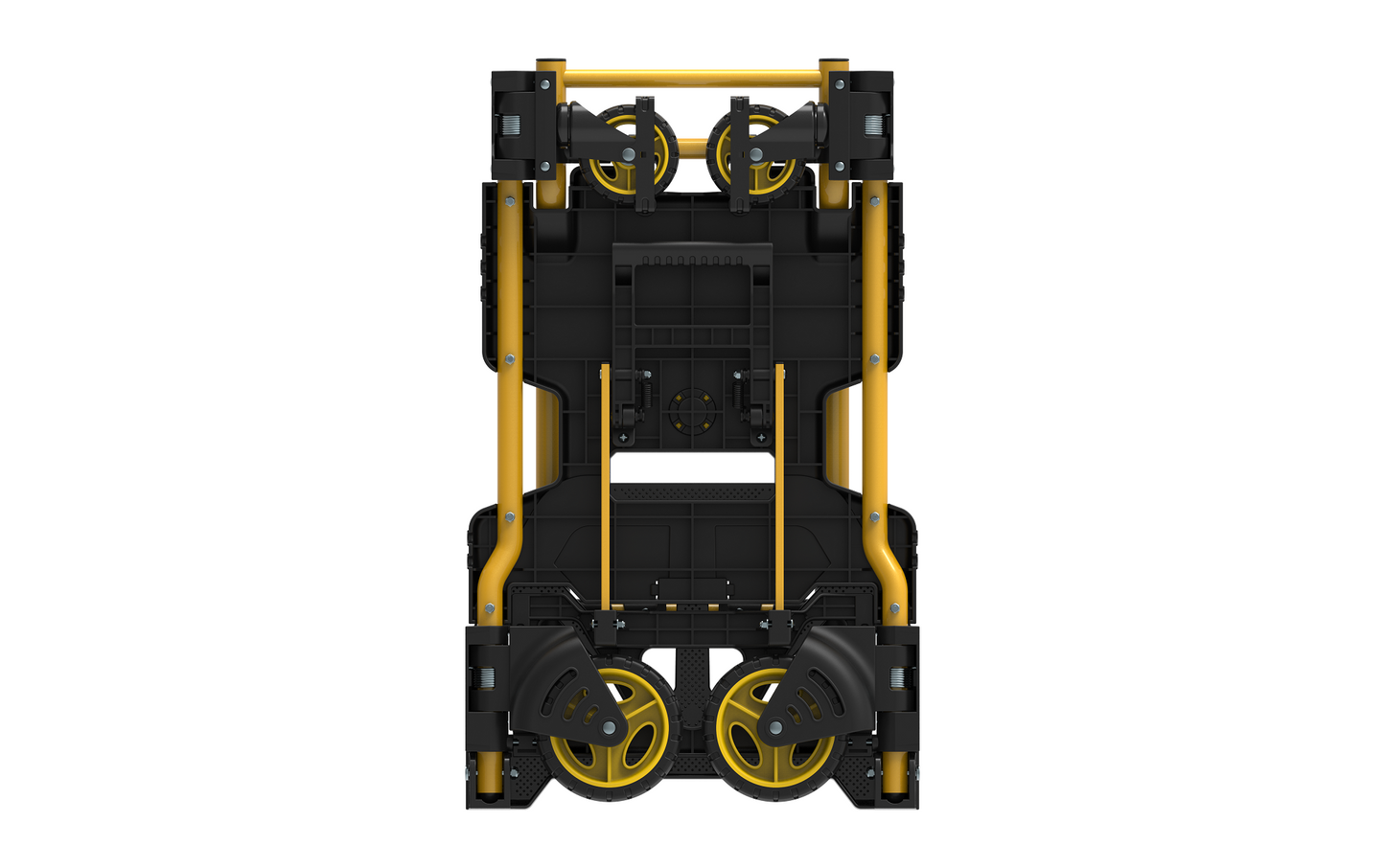 Stanley 2-In-1 Steekwagen En Transportkar - Sxwtd-Ft585 - Laadcapaciteit Tot 137 Kg - Opvouwbare Plateauwagen - Multifunctioneel - Zwart/Geel