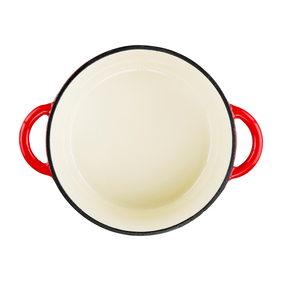 Casserole Enamel Cast Iron Red