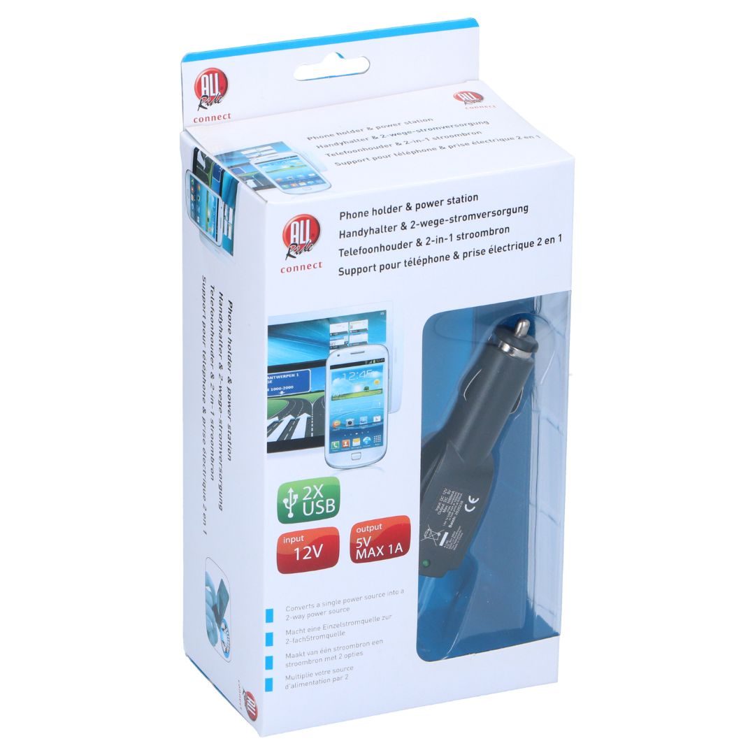 Phoneholder + 2 Usb Pl