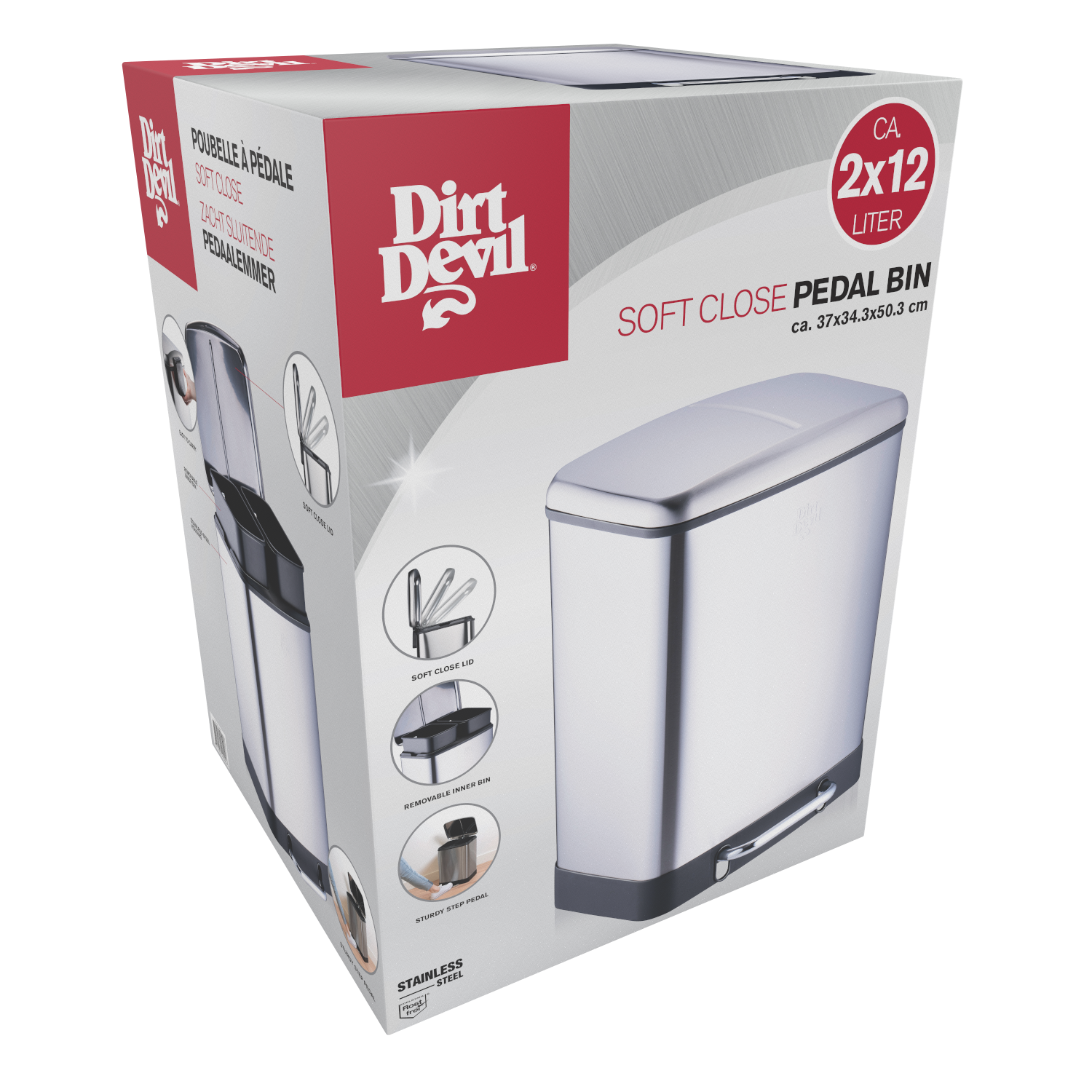 Pedal Bin 2X12L Soft Close