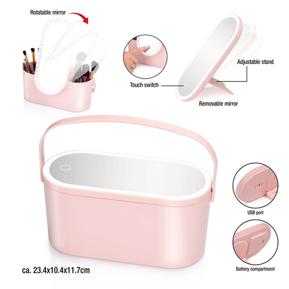 Travel Beauty Case With Led Mirror