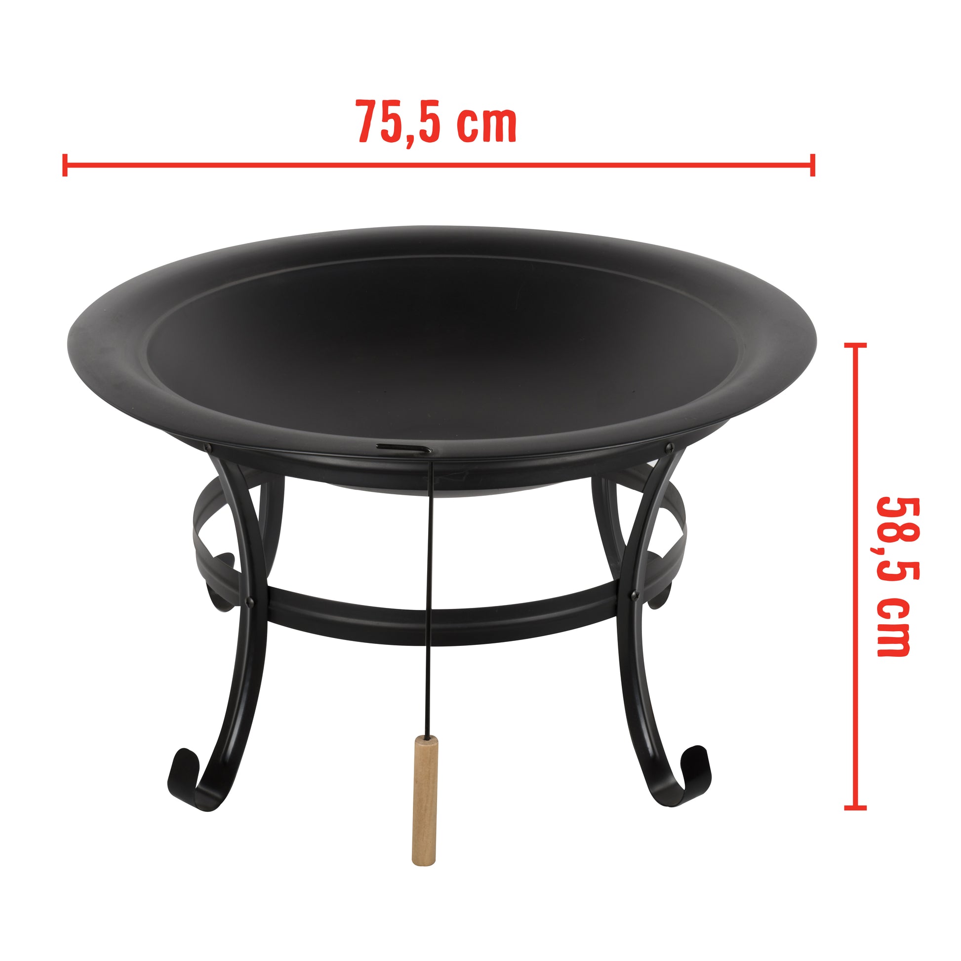 Fire Bowl Rd75,5*58,5Cm St
