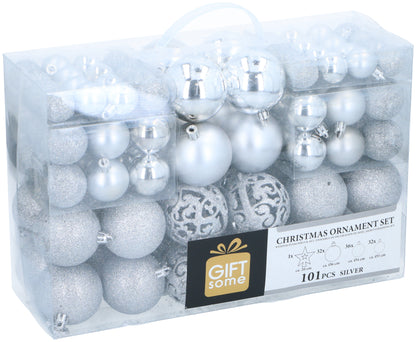 Xmas Ornament Set (101) Silver