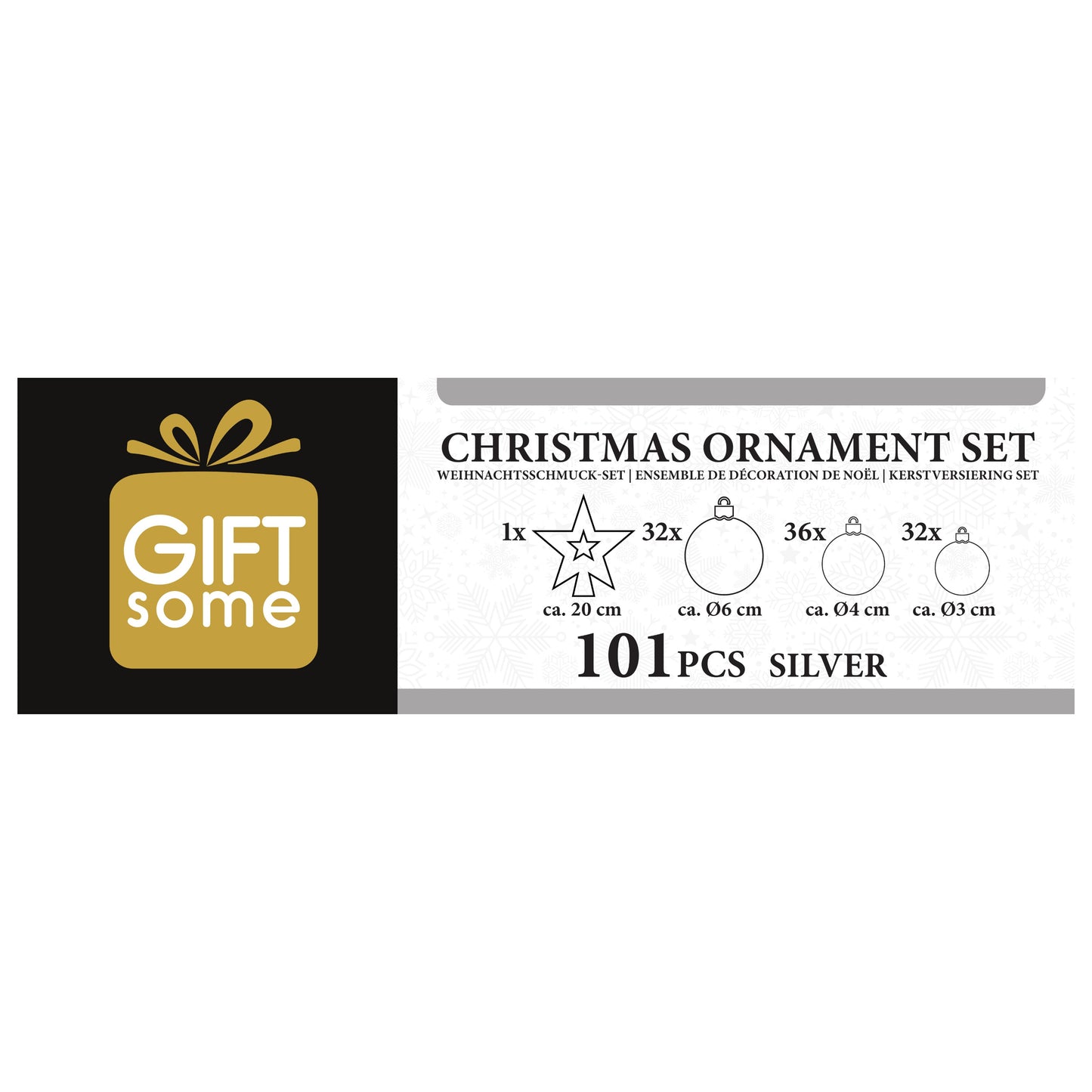 Xmas Ornament Set (101) Silver