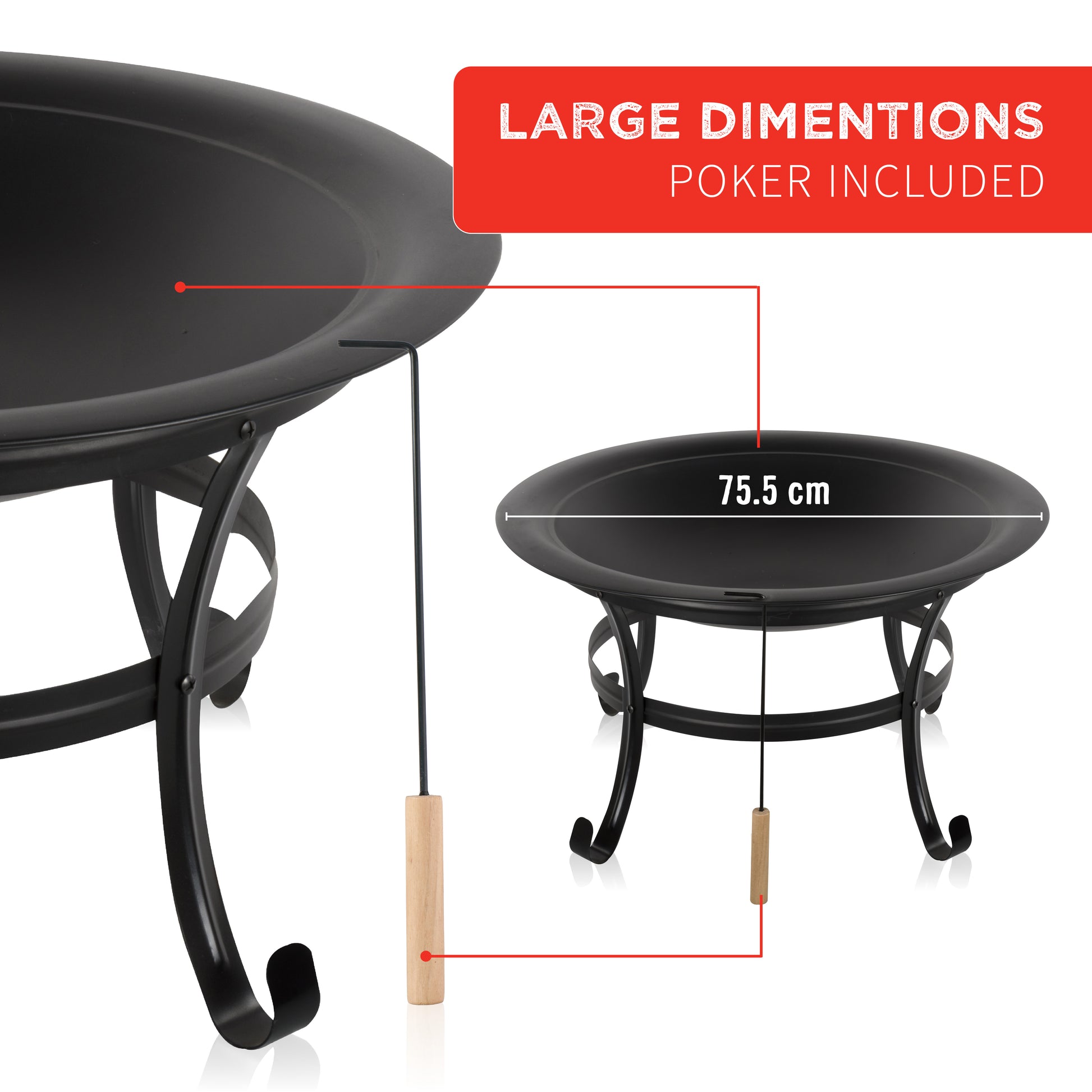 Fire Bowl Rd75,5*58,5Cm St