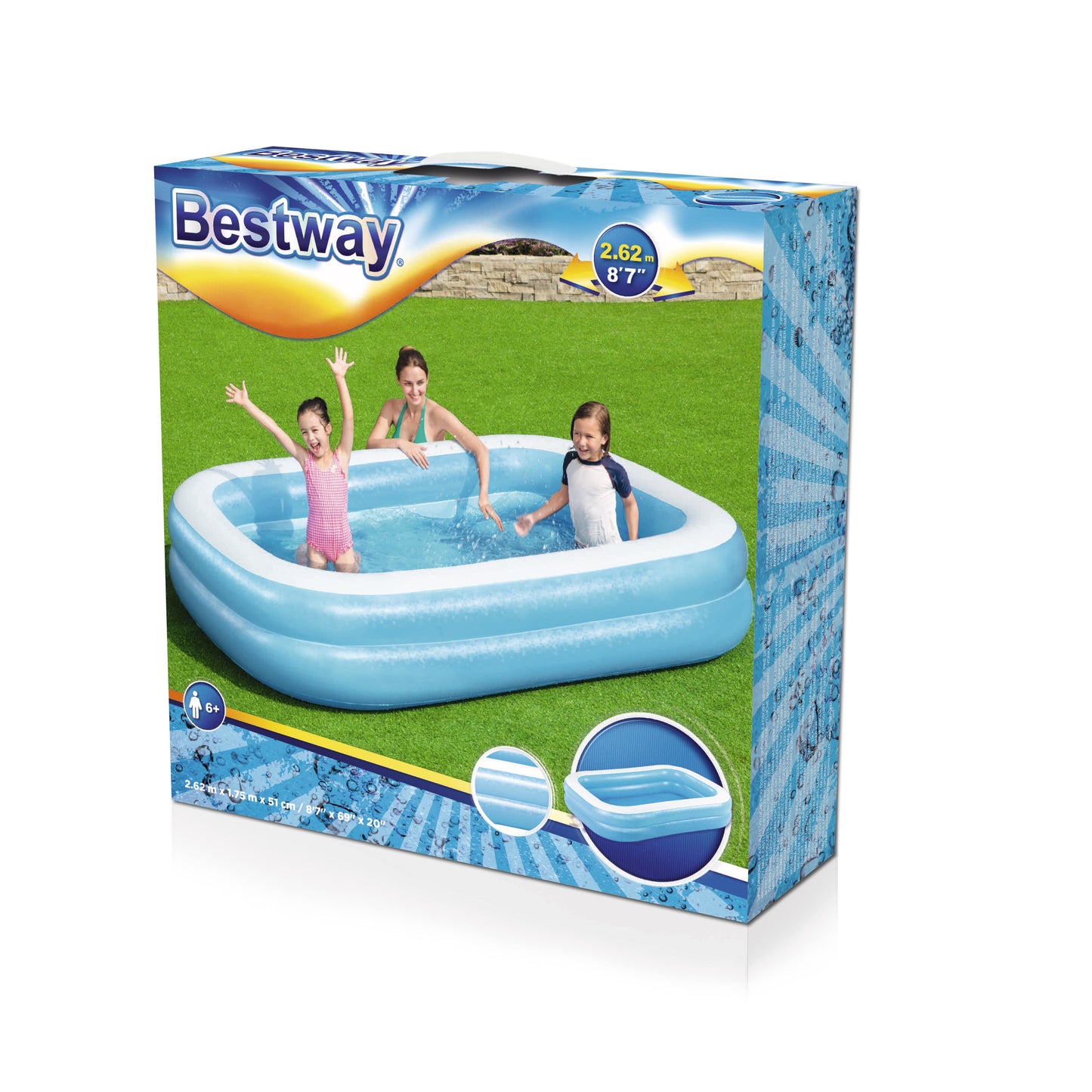Pool 262X175X51Cm 2Ring Family