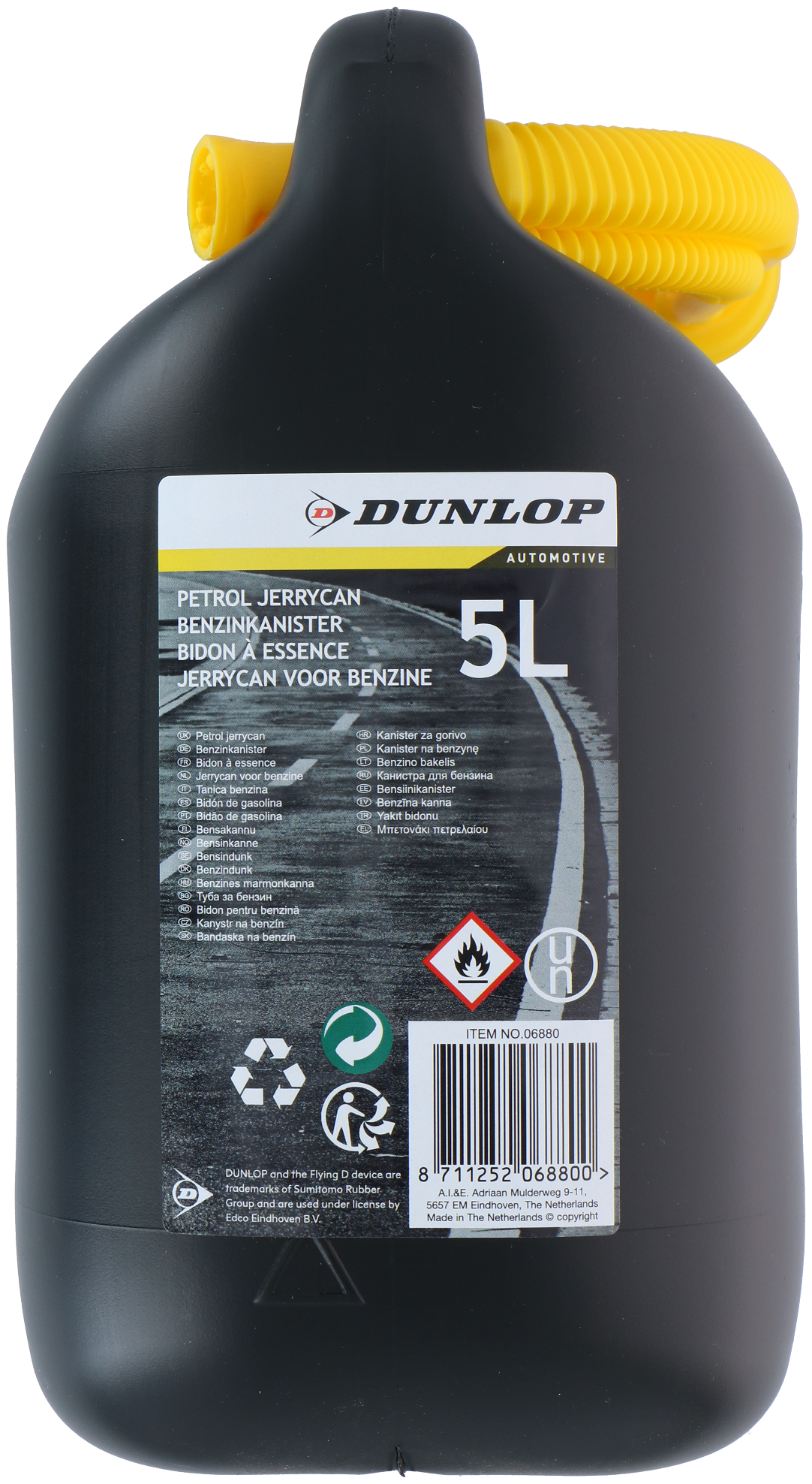 Jerrycan 5Ltr. + Spout Black