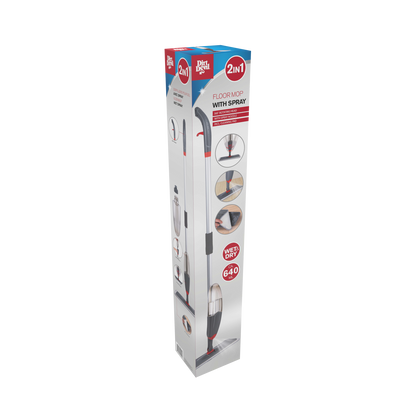 Floor Mop W/Spray 3Pc 640Ml