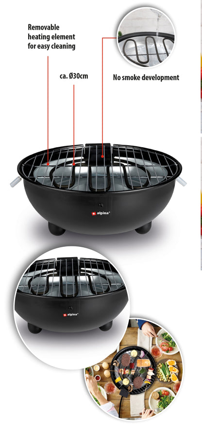 Bbq Electric Table 1250W Round
