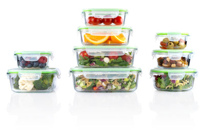 Food Container 18Pc 9Different Sizes