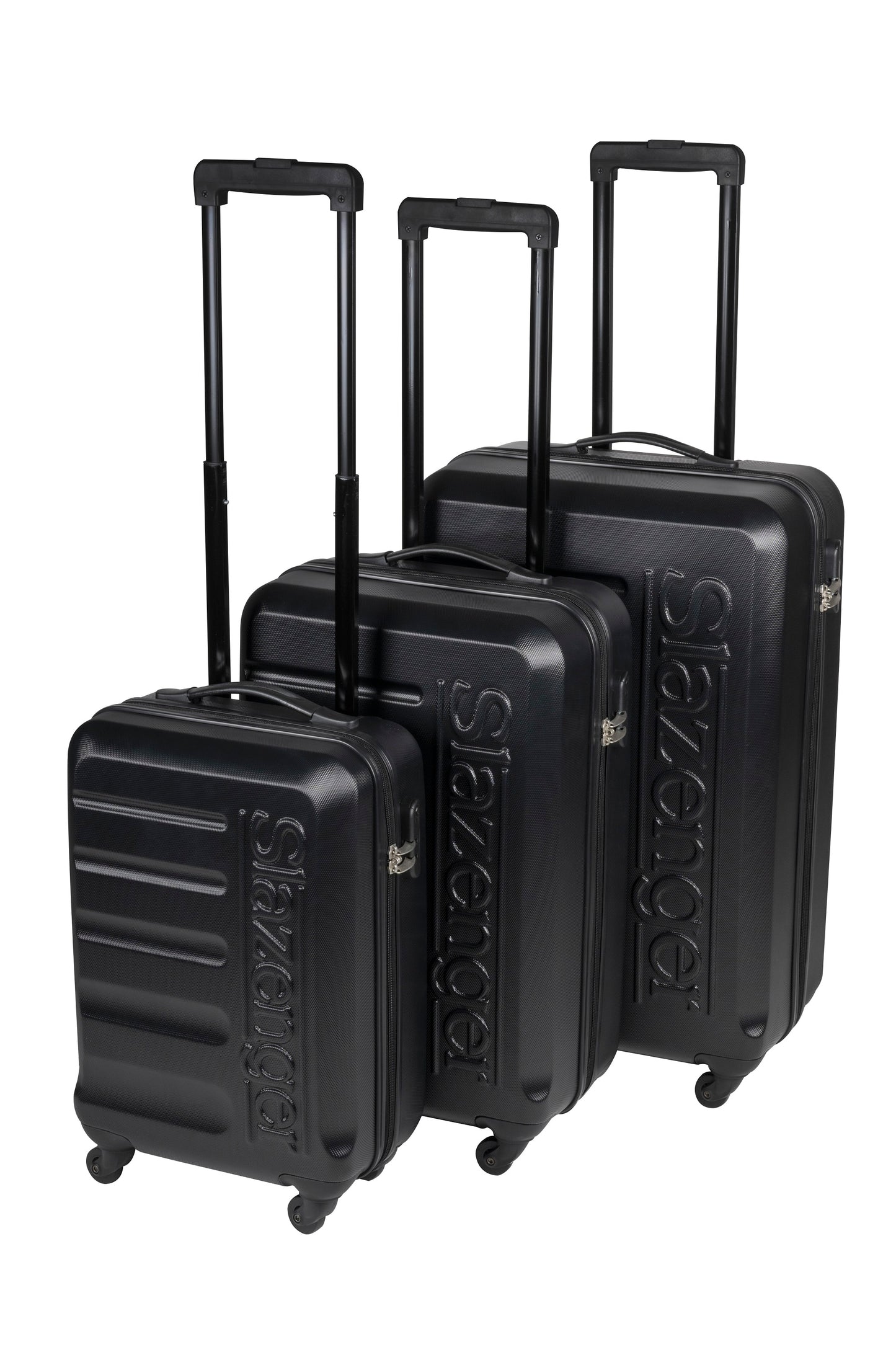 Slazenger 3-Delige Kofferset Inclusief Handbagage - 88L, 55L, 33L - Met Cijferslot - Zwart