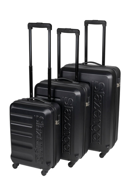 Slazenger 3-Delige Kofferset Inclusief Handbagage - 88L, 55L, 33L - Met Cijferslot - Zwart