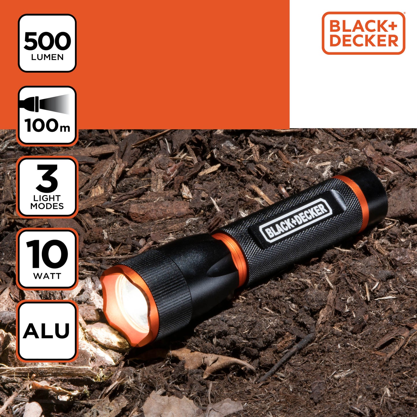 Torch Led 10W 500Lm 100M Beam