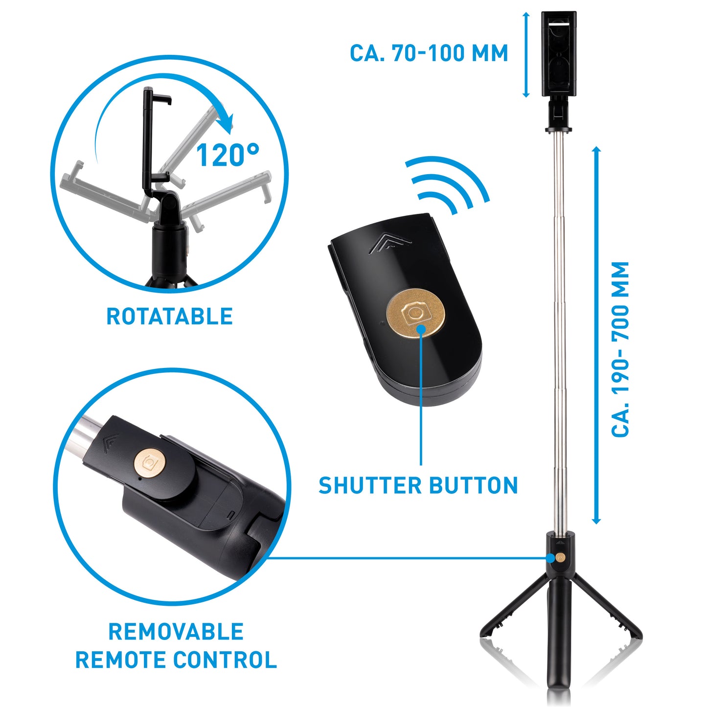 Selfie Stick Bt & Tripod