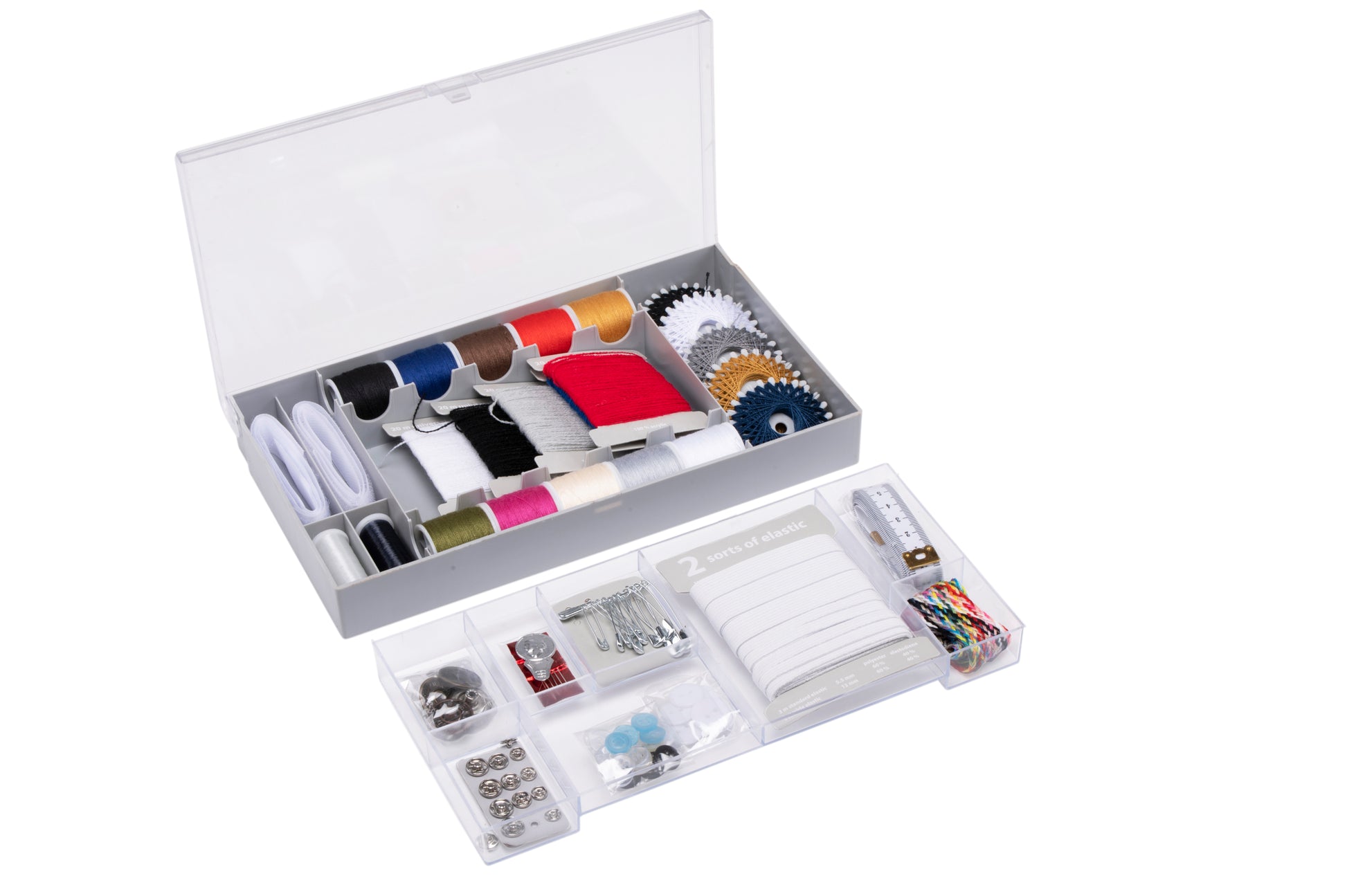 Sewing Thread Set W/ Plastic Box 87Pc