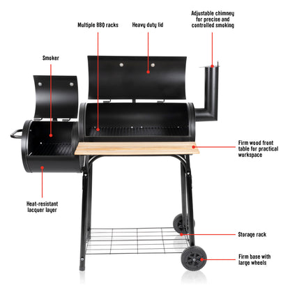 Bbq Grill Smoker 104X58X114Cm