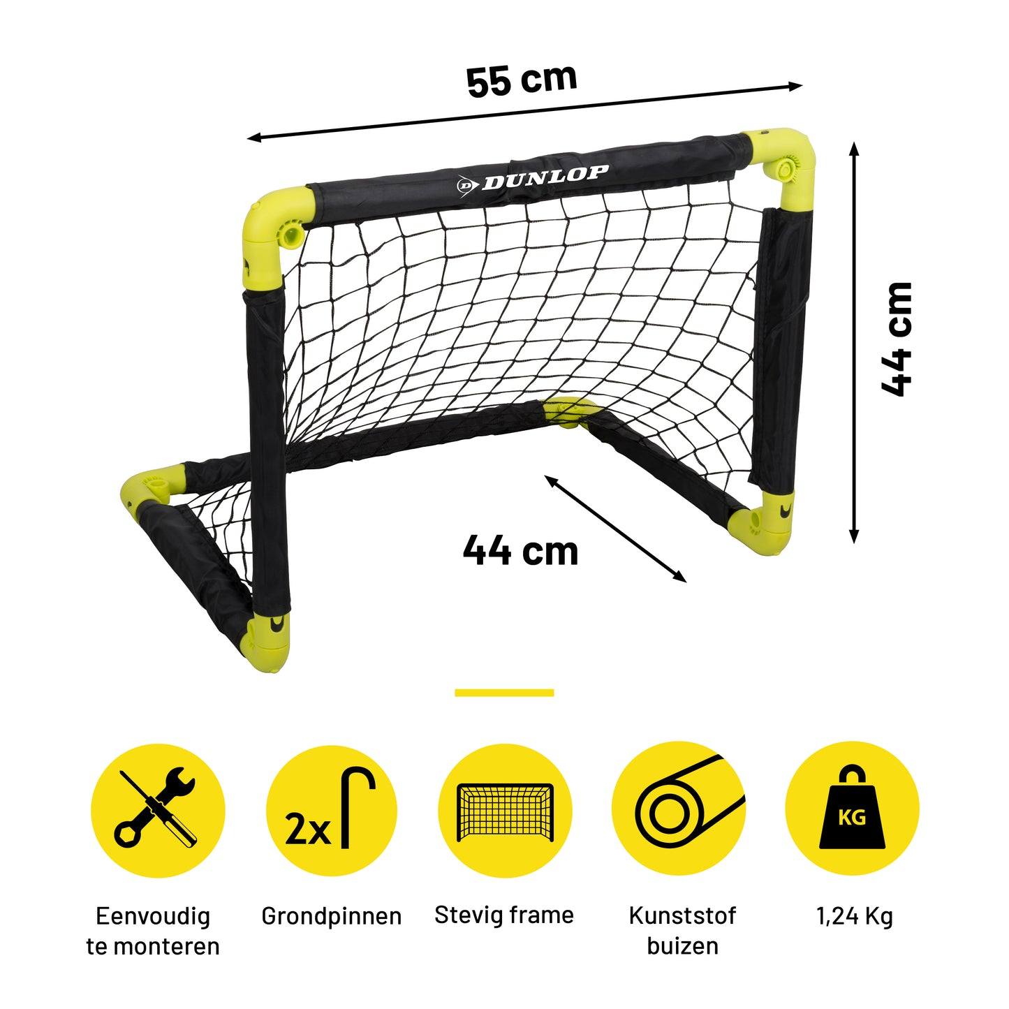 Dunlop Voetbaldoel 55 Cm Geel/Zwart