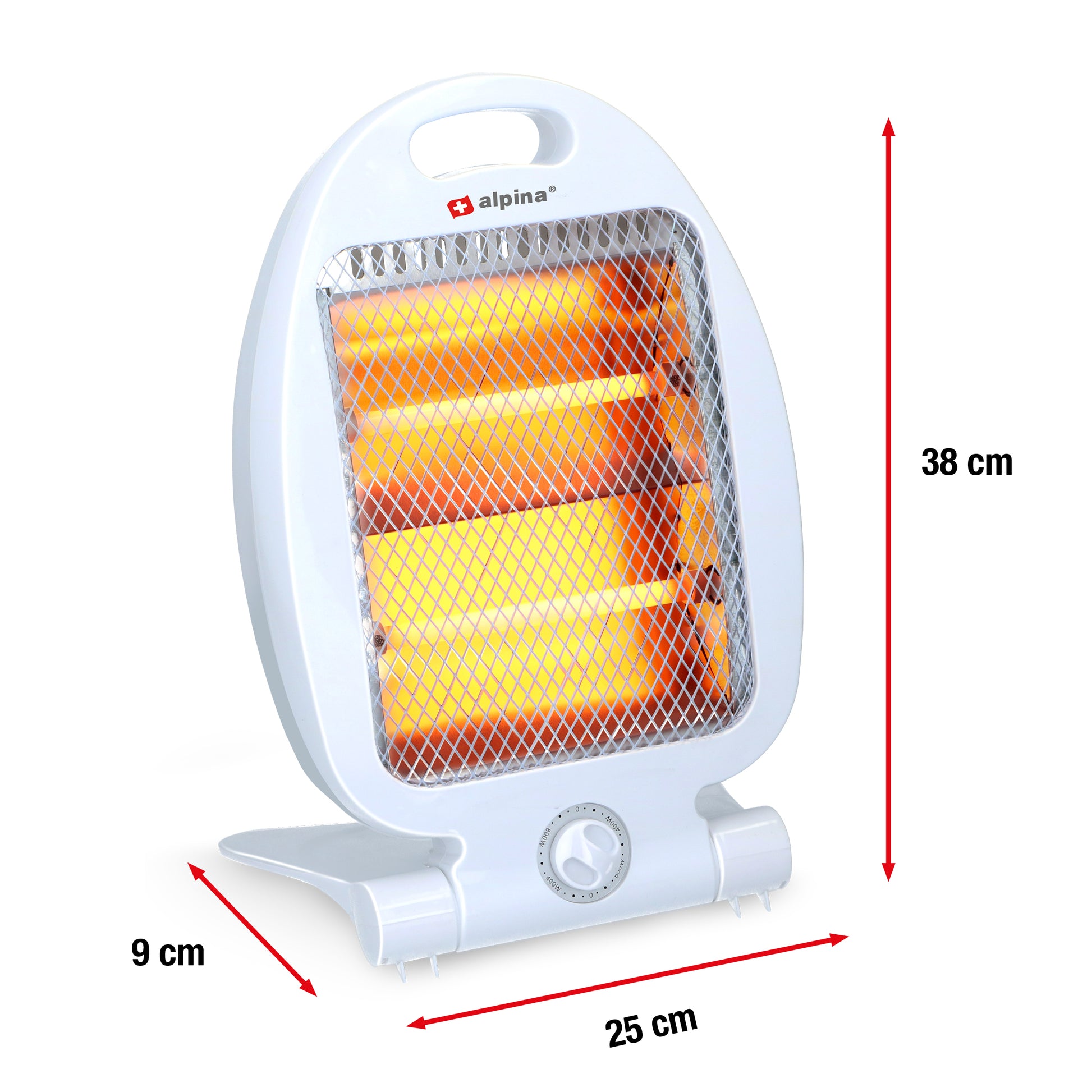 Alpina Elektrische Kachel Lq001 - Halogeen Heater - 2 Warmtestanden - 800W
