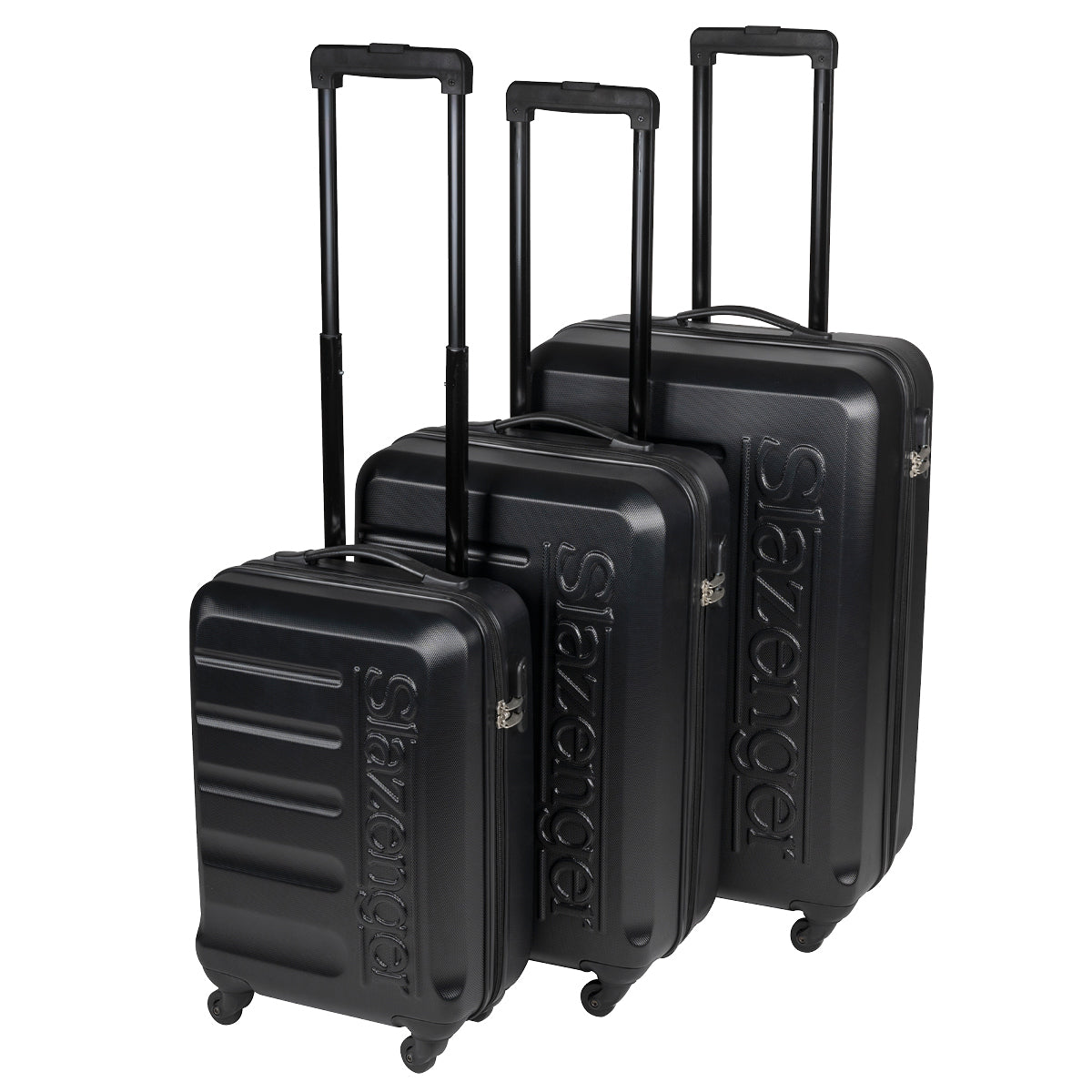 Slazenger 3-Delige Kofferset Inclusief Handbagage - 88L, 55L, 33L - Met Cijferslot - Zwart