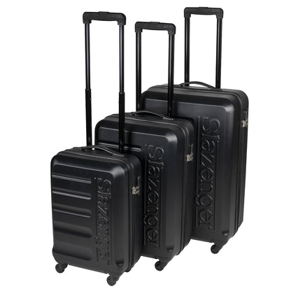 Slazenger 3-Delige Kofferset Inclusief Handbagage - 88L, 55L, 33L - Met Cijferslot - Zwart