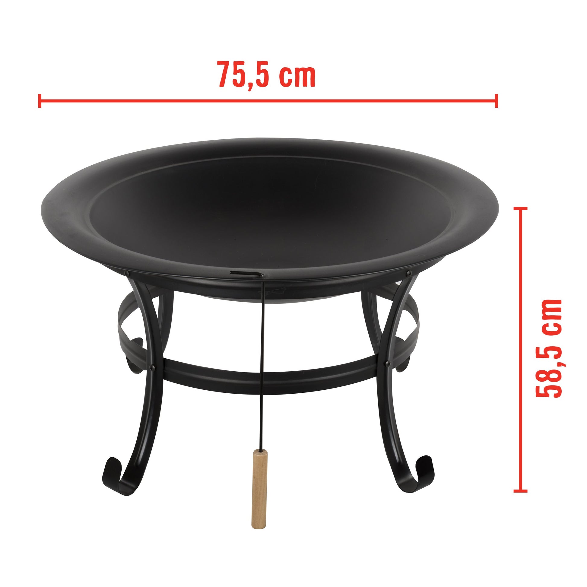 Fire Bowl Rd75,5*58,5Cm St