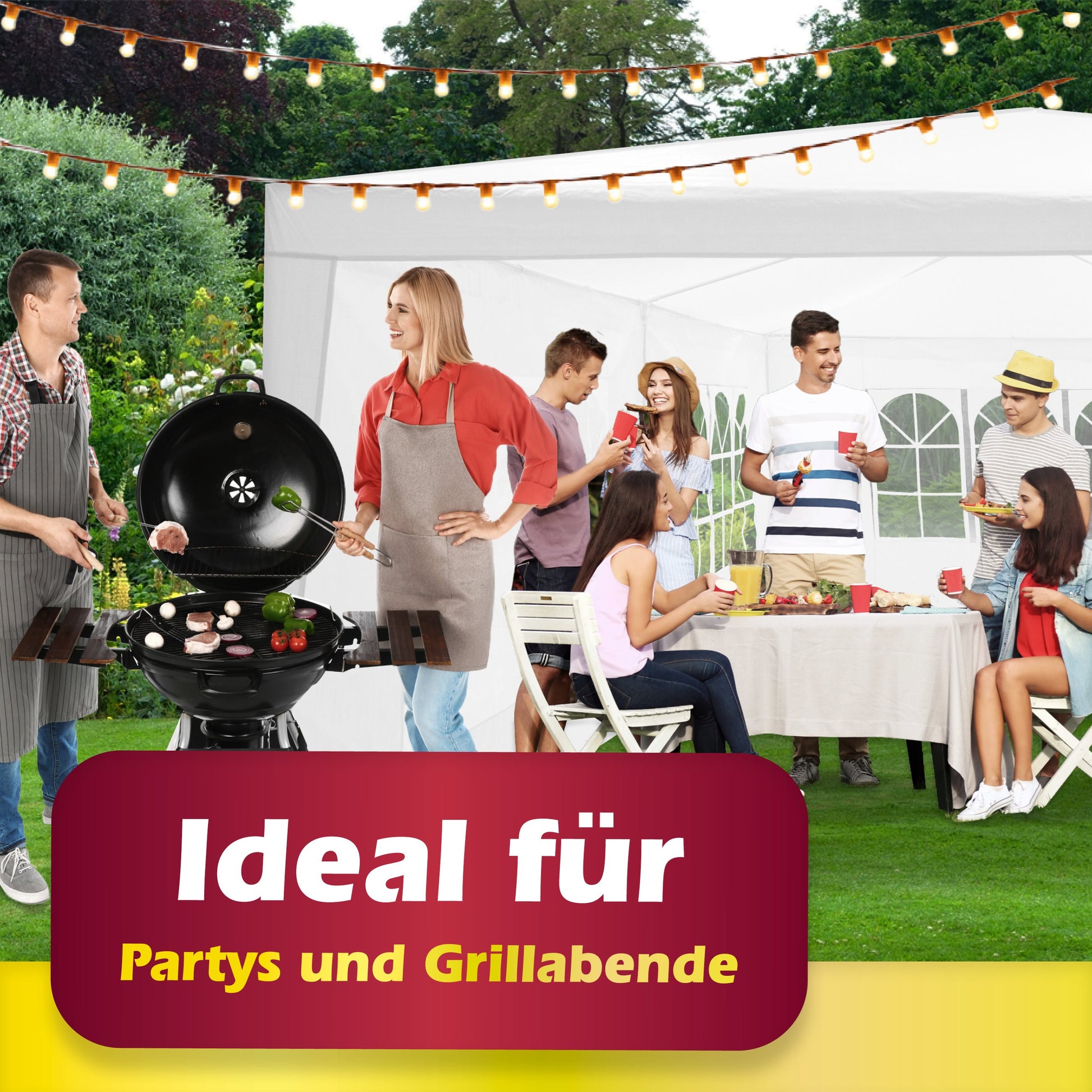Gazebo&Sidewalls 2.5X6X3M, Wit