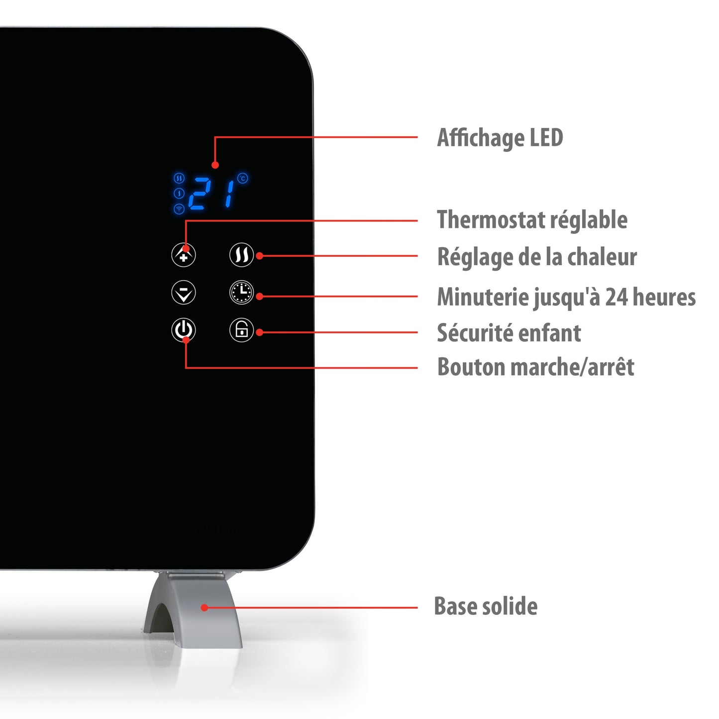 Glass Panel Heater 230V 2000W
