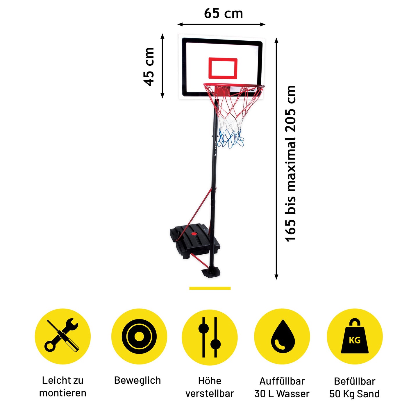 Basketball Set 165-205Cm 3Pc