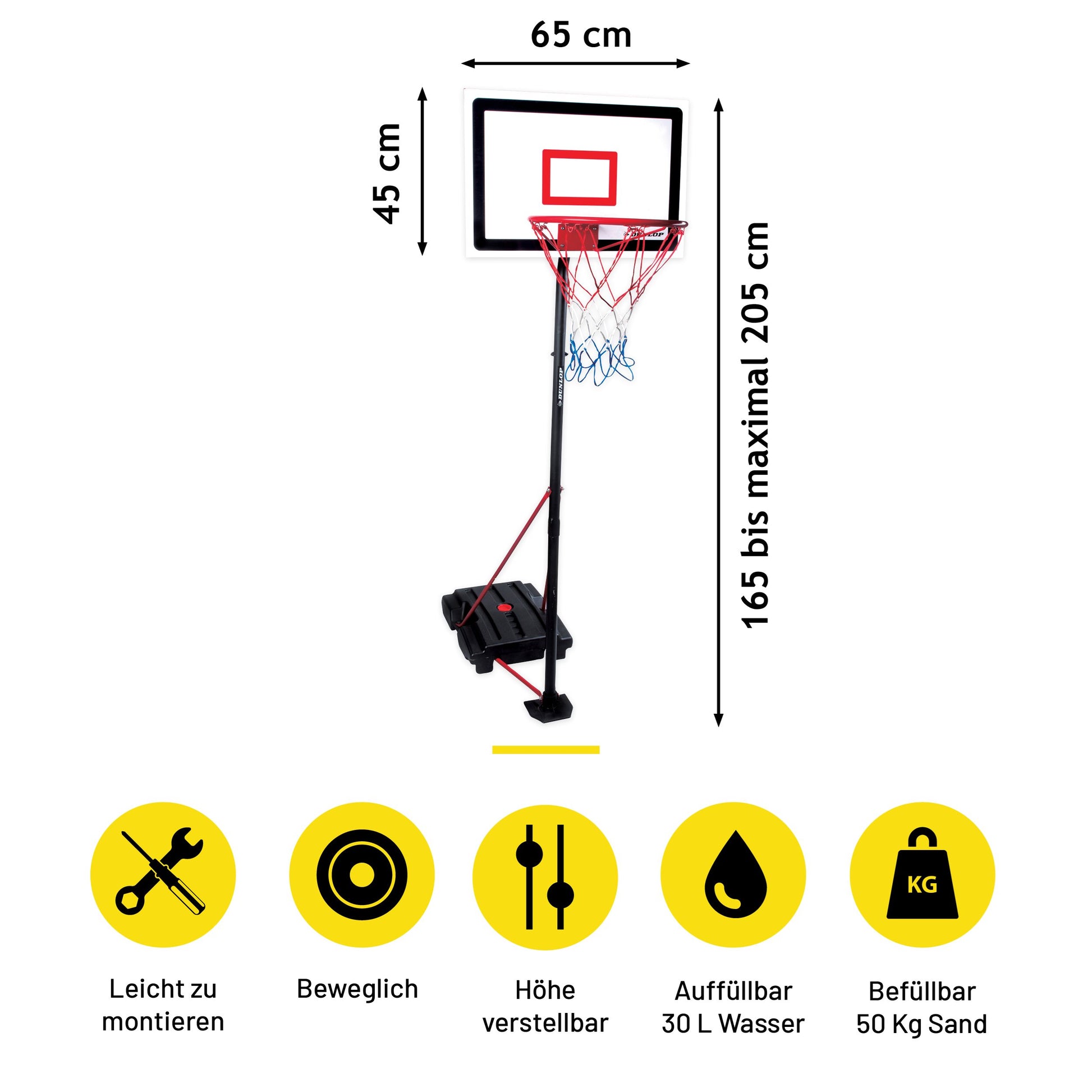Basketball Set 165-205Cm 3Pc