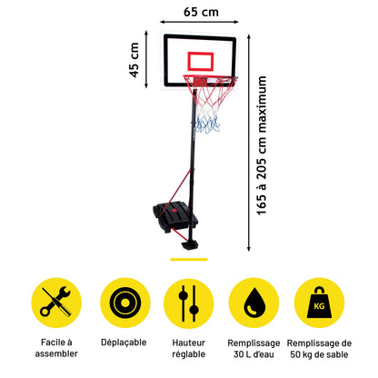 Basketball Set 165-205Cm 3Pc