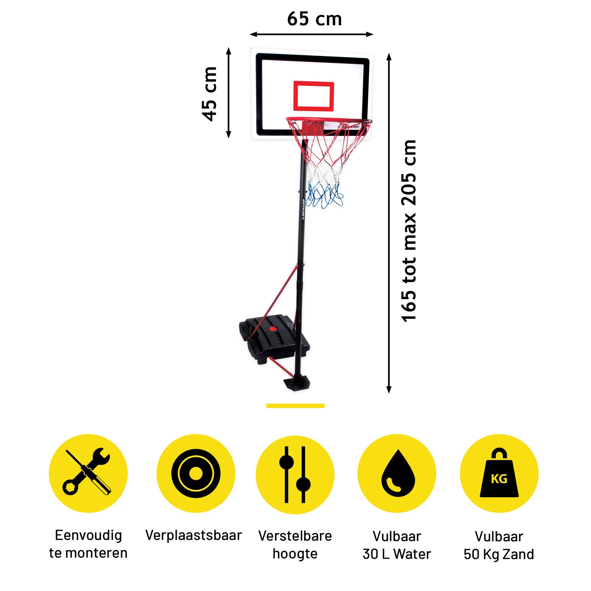 Basketball Set 165-205Cm 3Pc