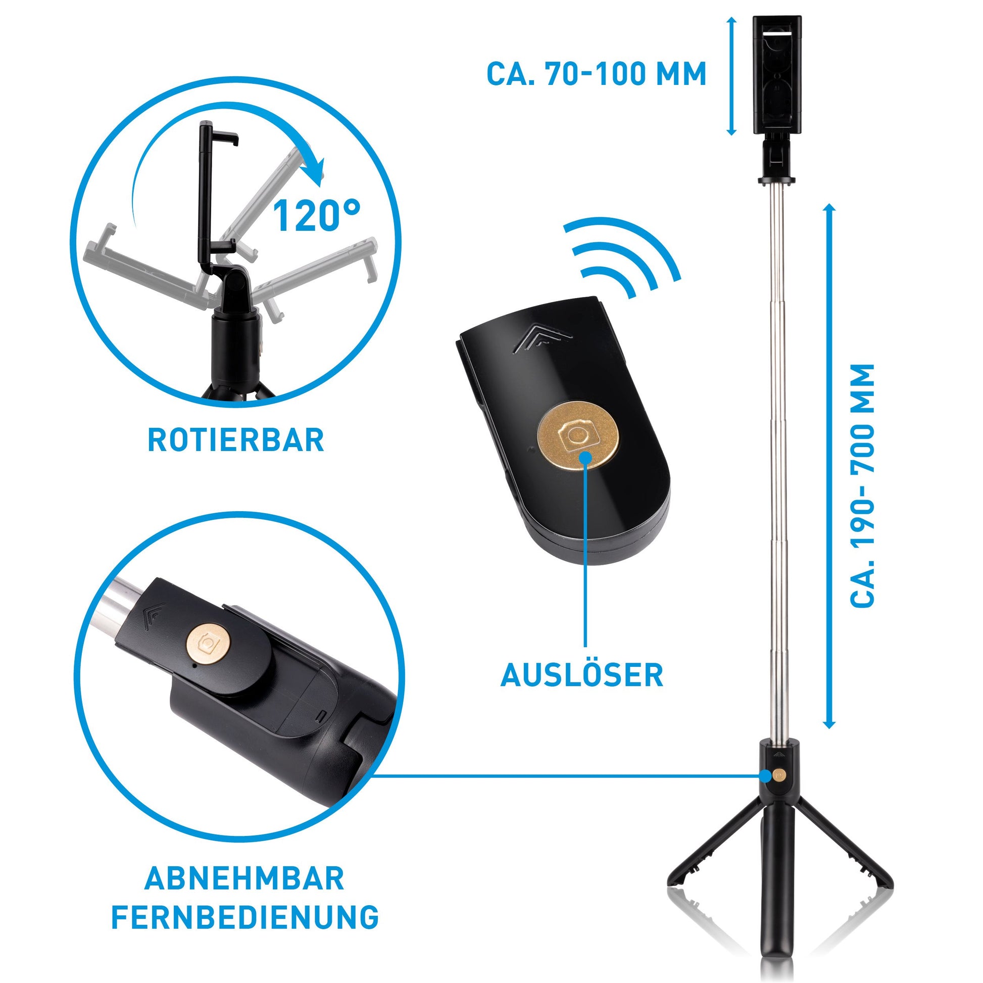 Selfie Stick Bt & Tripod