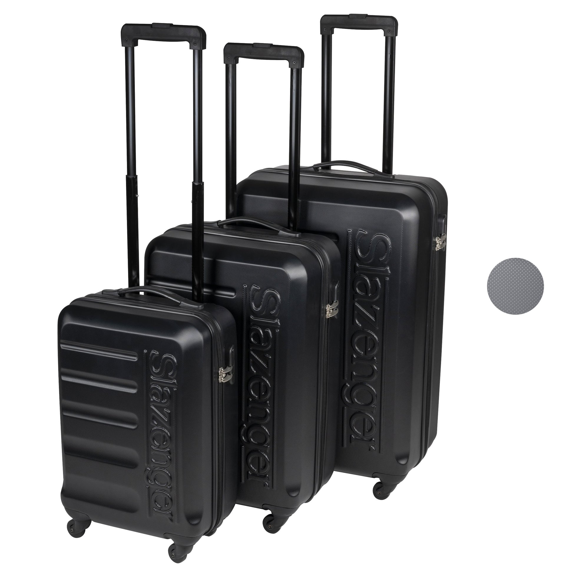 Slazenger 3-Delige Kofferset Inclusief Handbagage - 88L, 55L, 33L - Met Cijferslot - Zwart