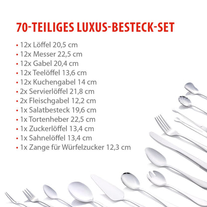 Cutlery Set 70Pcs