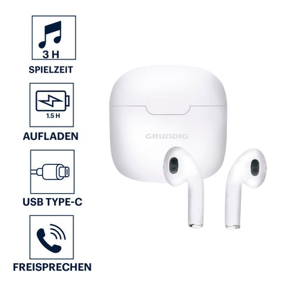 Earphones Stereo Tws White