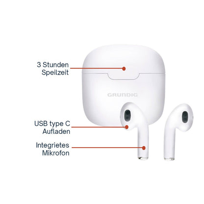 Earphones Stereo Tws White