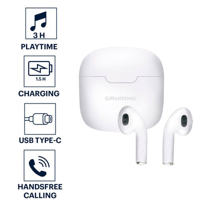 Earphones Stereo Tws White