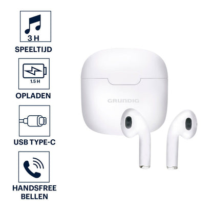 Earphones Stereo Tws White