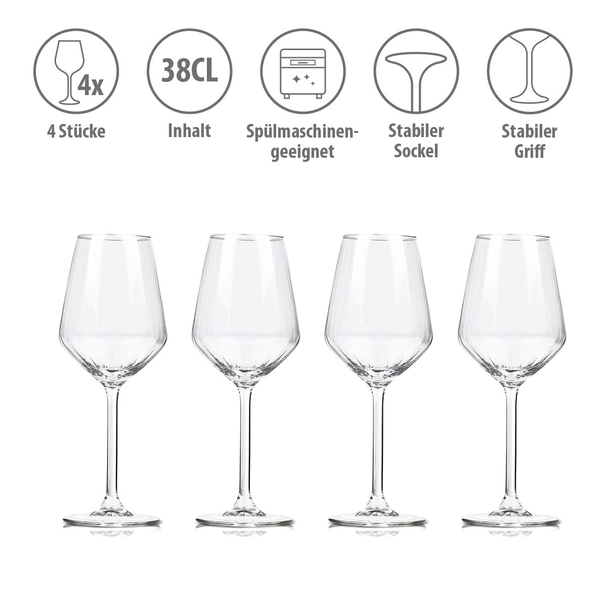 Wine Glass 380Ml 4Pc