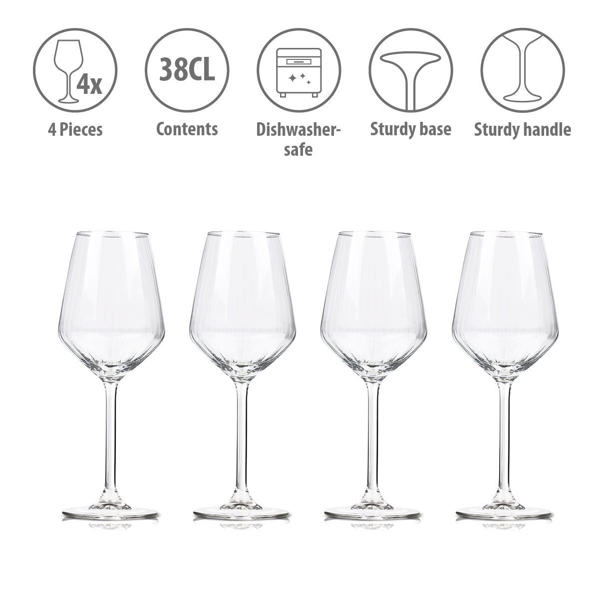 Wine Glass 380Ml 4Pc