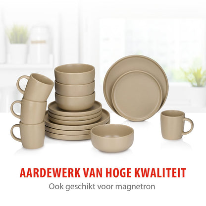 Dinner Set Sand 16Pcs