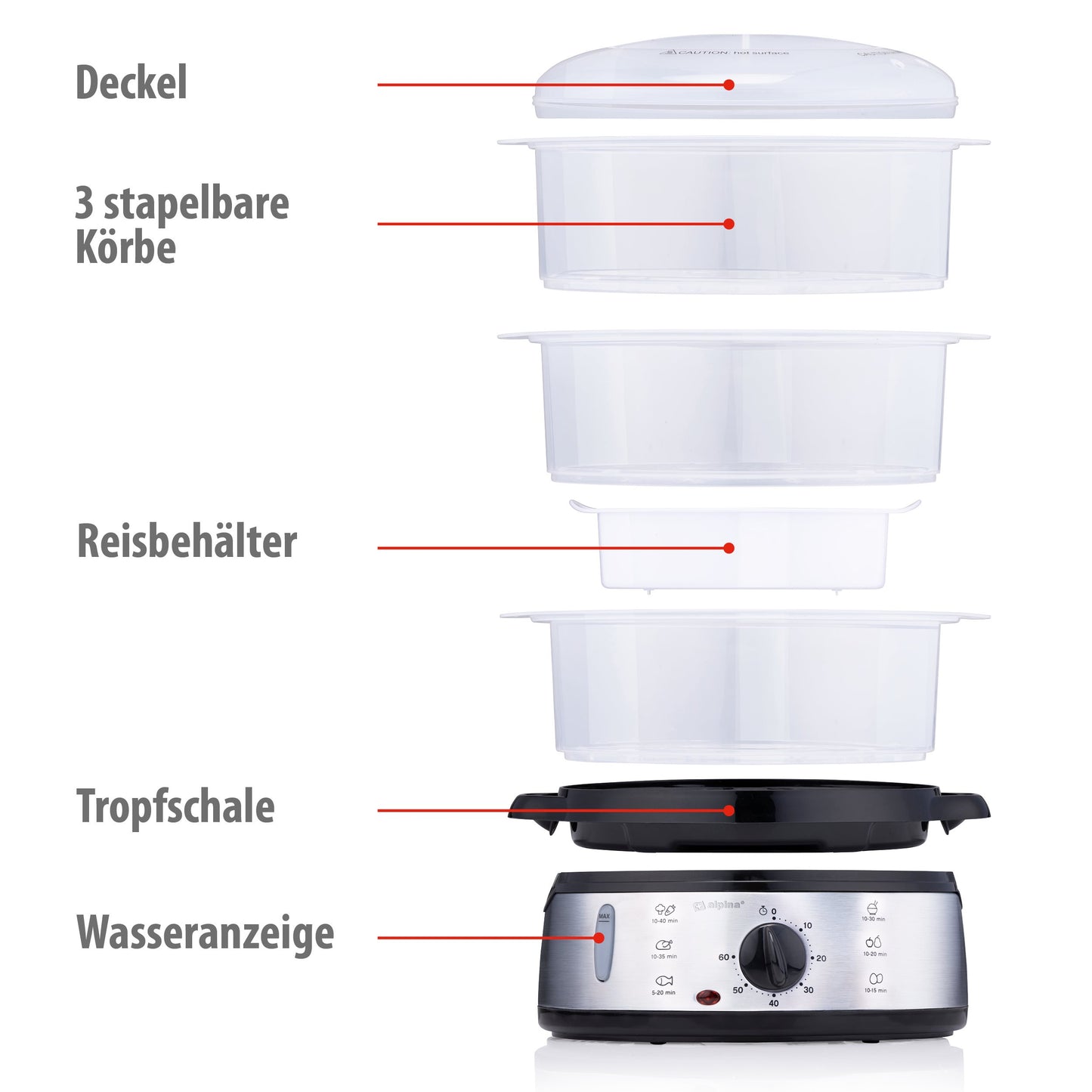 Food Steamer 230V 800W