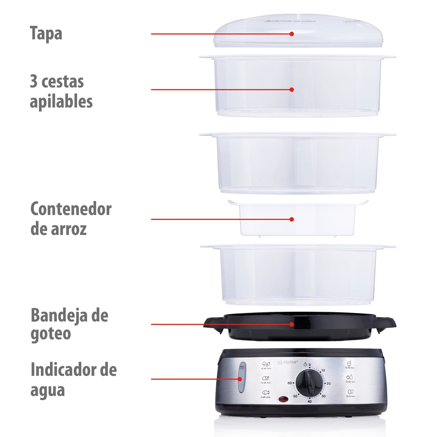 Food Steamer 230V 800W