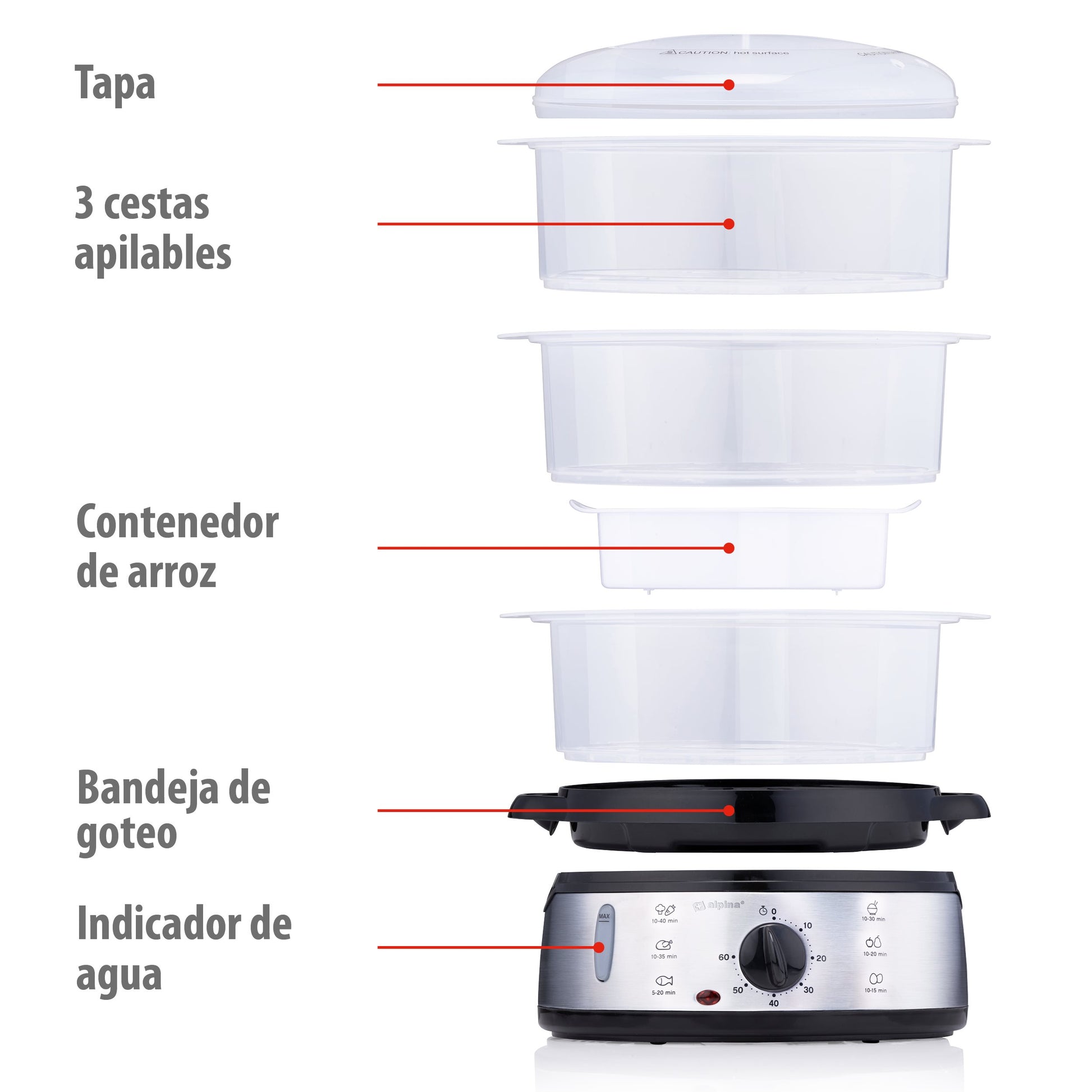 Food Steamer 230V 800W