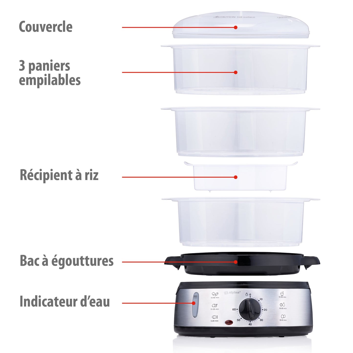 Food Steamer 230V 800W
