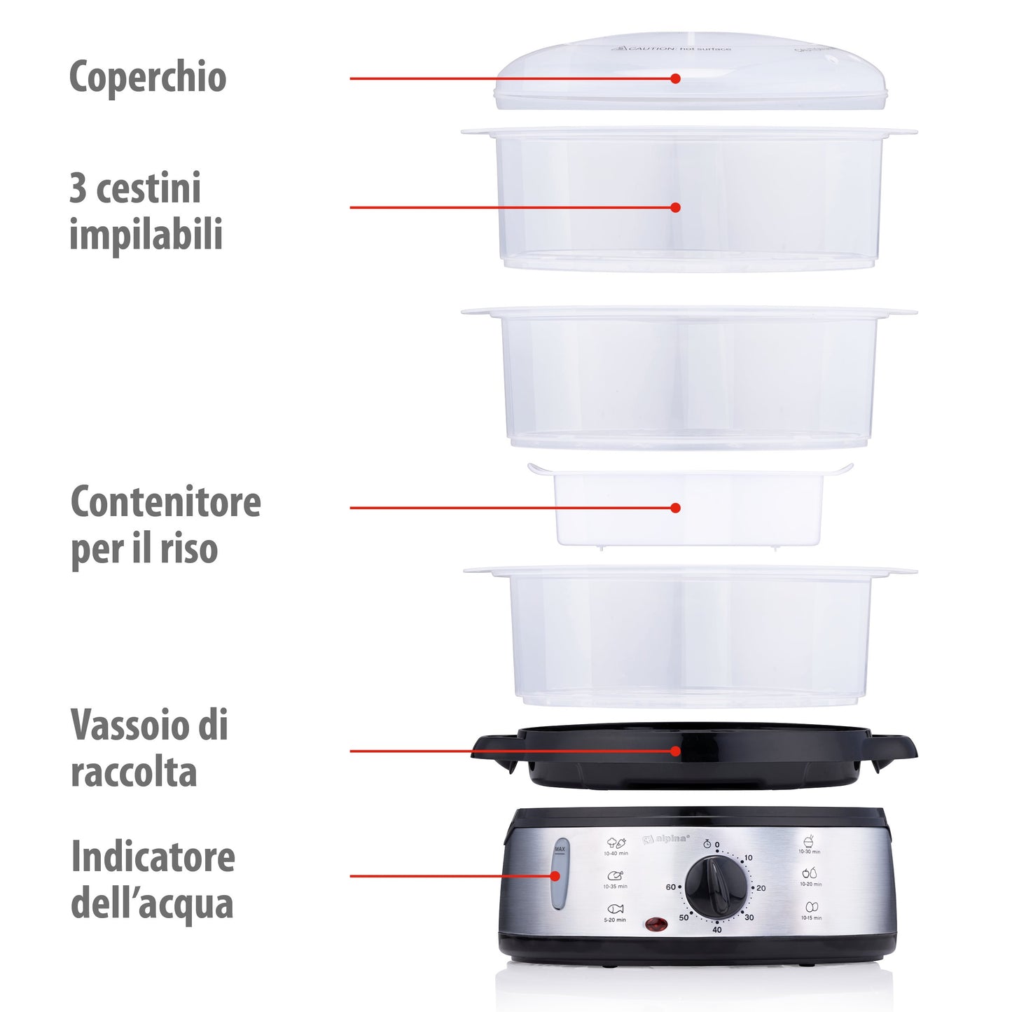 Food Steamer 230V 800W