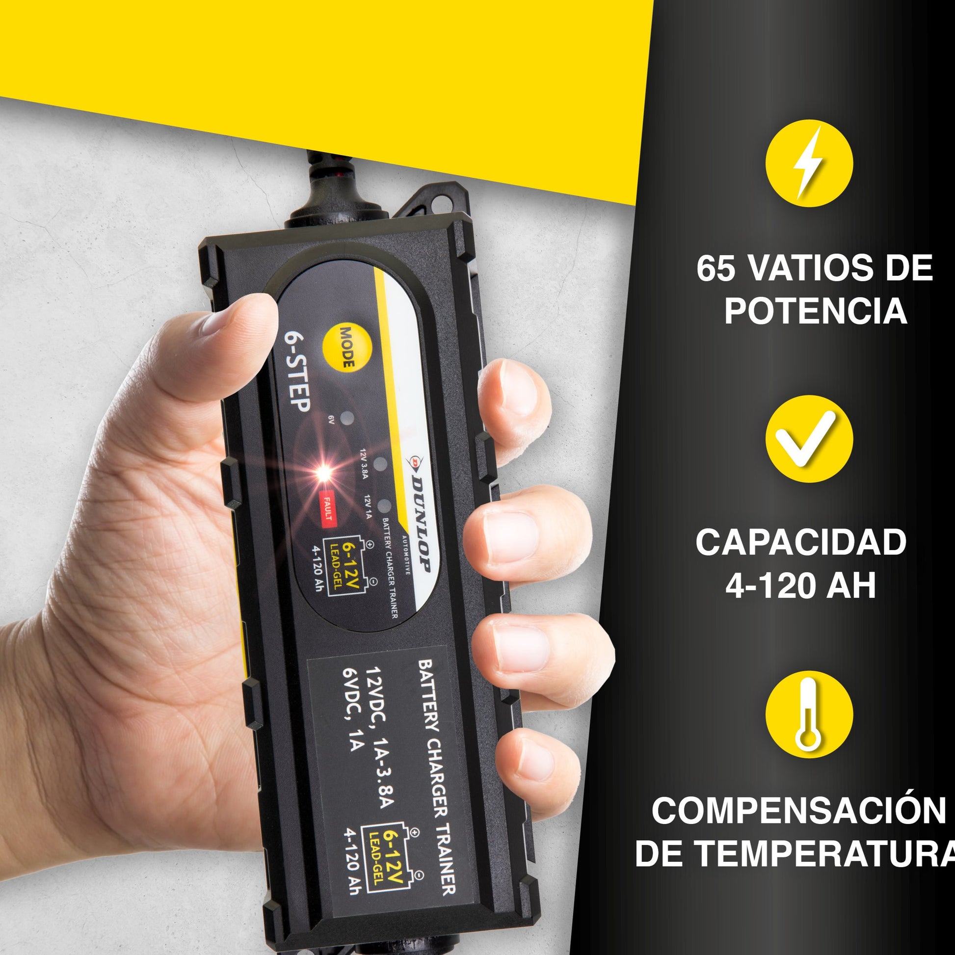 Dunlop Acculader - Druppelaar 6+12V - Druppellader