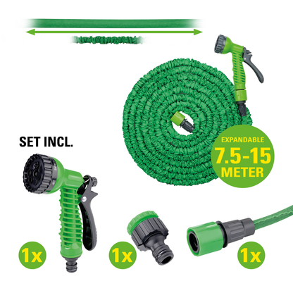 Garden Hose 7,5-15M 4Pc