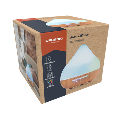 Aroma Diffuser White & Wood With Led Lighting